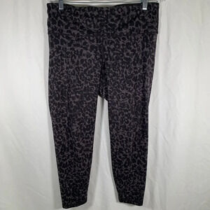 Gap Leggings Women’s Size Large Grey Animal Print High Rise Workout Cropped